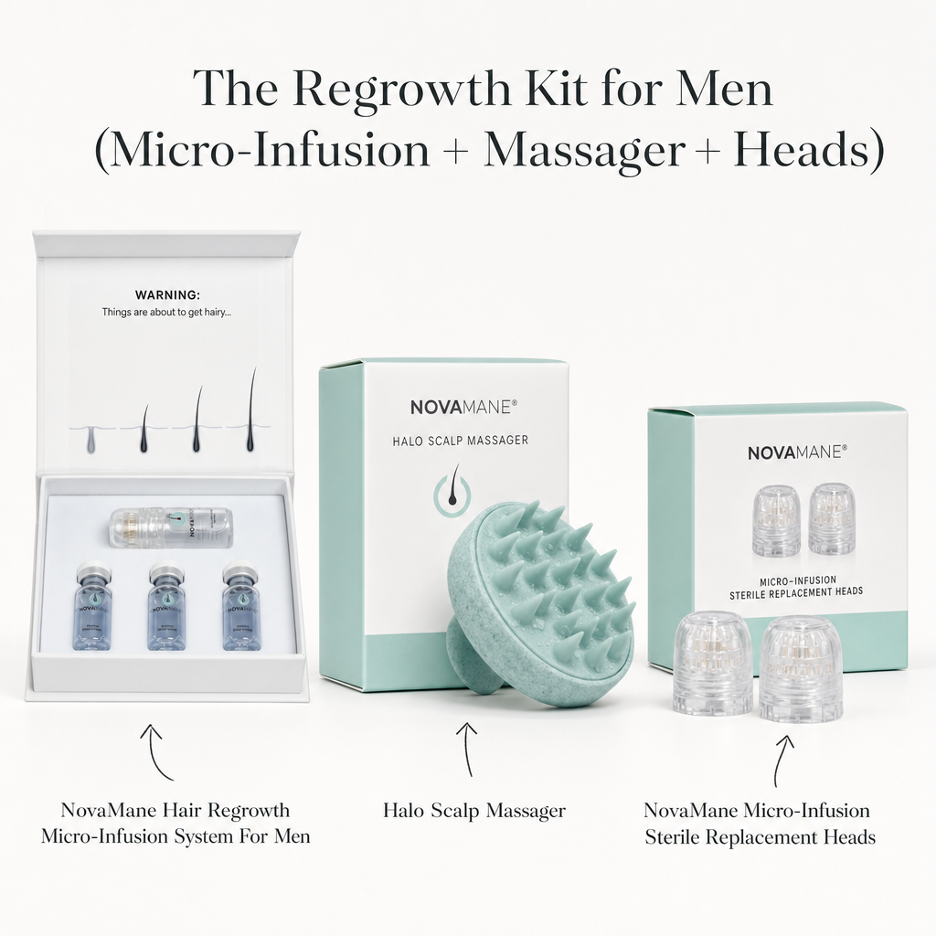 The Regrowth Kit for Men (Micro-Infusion + Massager + Heads)