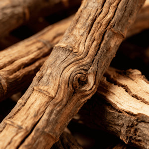 Close-up of Dipotassium in its dried wood form