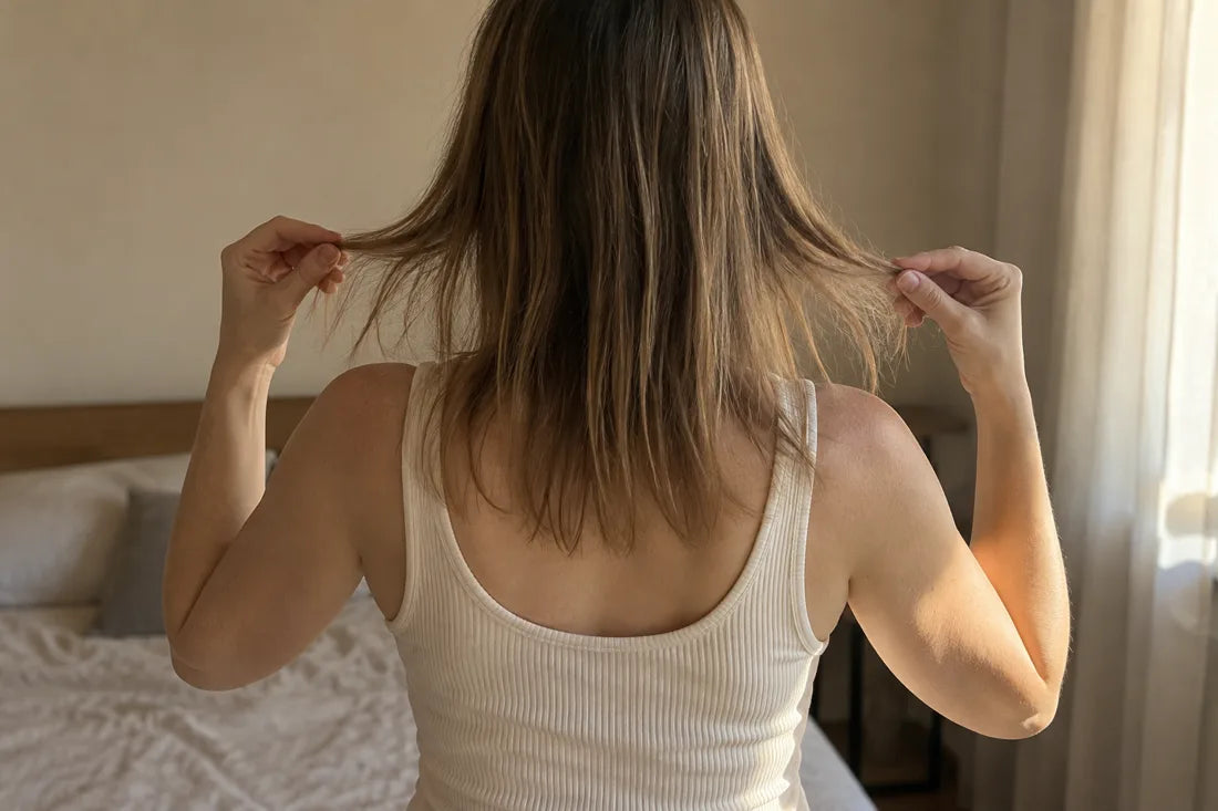 Thin ends stuck at shoulder length
