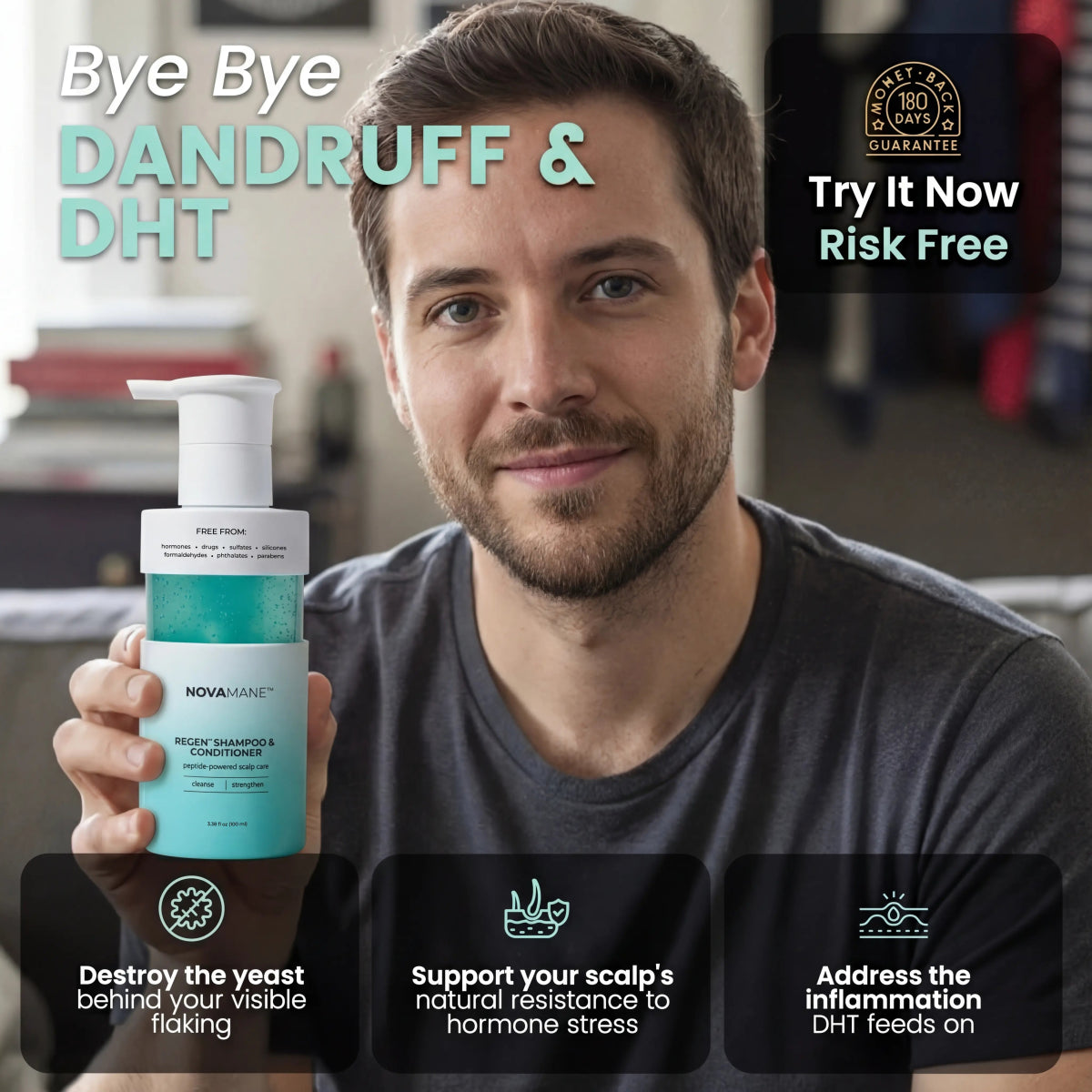 Regen 2 - in - 1 Shampoo & Conditioner (Men) - NovaMane